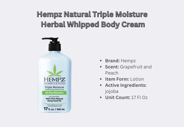 Hempz Natural Triple Moisture - Herbal Whipped Body Cream