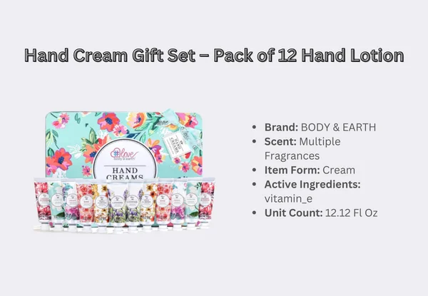 Hand Cream Gift Set - Pack of 12 Hand Lotion
