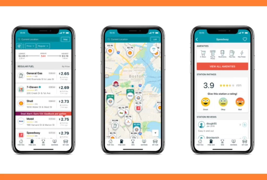 GasBuddy - Bill, location track and review in GasBuddy Transportation App for travel nurses