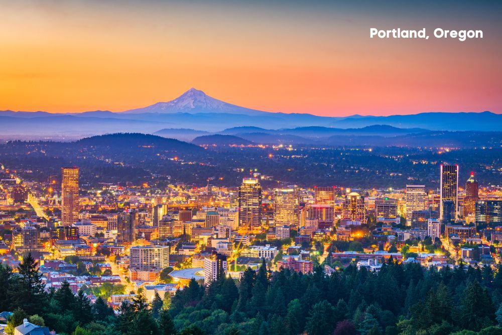 Portland, Oregon - Travel nurses' tourist place in winter