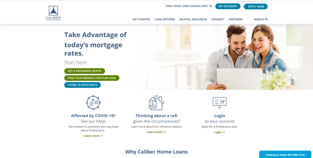 Caliber Home Loans - one of the best mortgage lenders for travel nurses