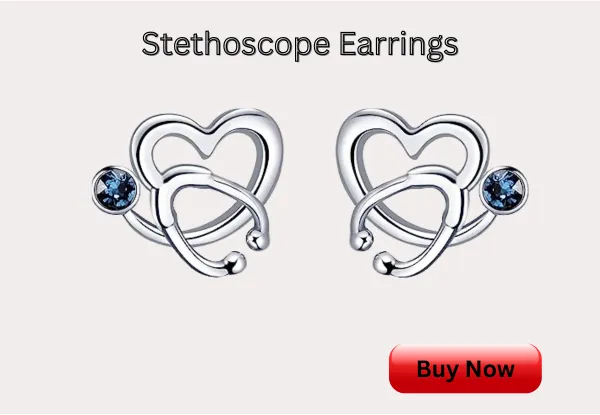 Stethoscope Earrings - one of the best christmas gifts for nurses