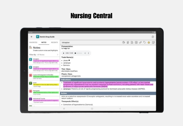 Nursing Central app - One of the Best Apps for Nursing Students