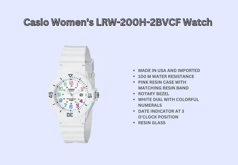 Casio Women's LRW200H-7BVCF Watch - one of the best watches for nurses