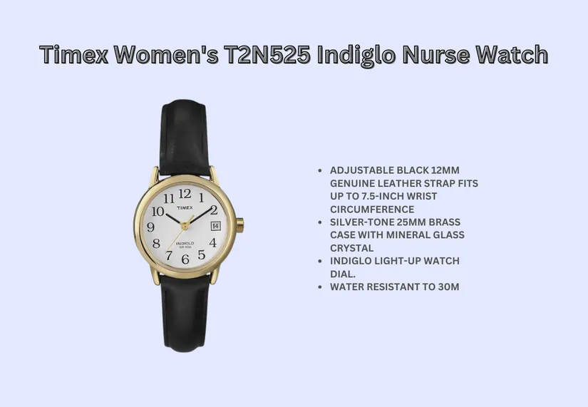 Timex Women's T2N525 Indiglo Nurse Watch - one of the best watches for nurses