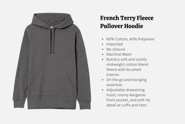 French Terry Fleece Pullover Hoodie - Nurse hoodie