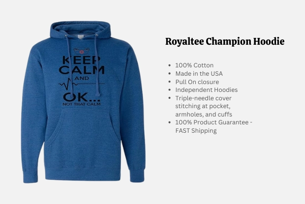 Royaltee Champion Hoodie - one of the best hoodies for nurses