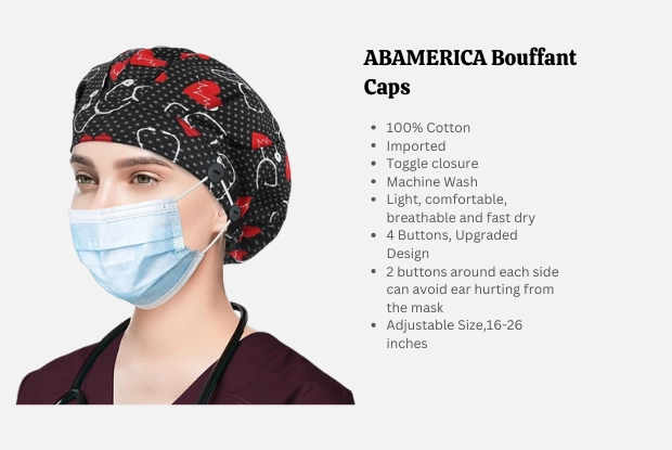 ABAMERICA Bouffant Caps - cap for nursing