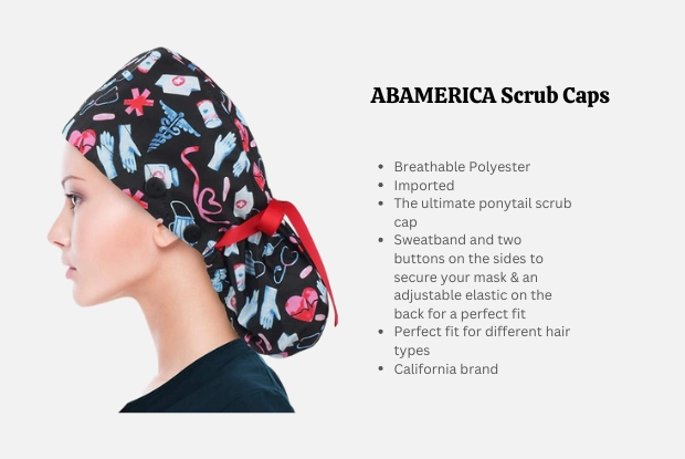 ABAMERICA Scrub Caps - one of the unique caps for nursing