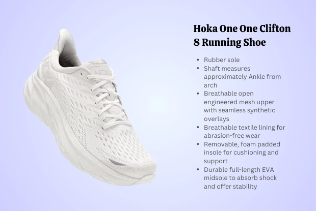 Hoka One One Clifton 8 - Best Hoka running Shoe for Nurses